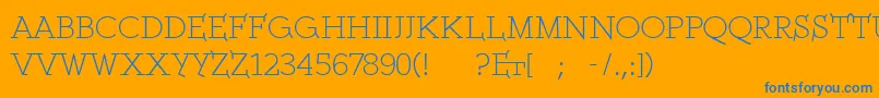 Ethserifethon Font – Blue Fonts on Orange Background