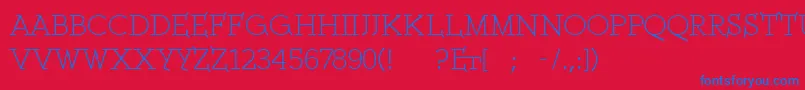 Шрифт Ethserifethon – синие шрифты на красном фоне