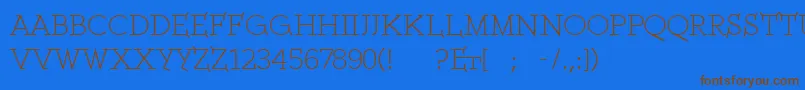 Ethserifethon Font – Brown Fonts on Blue Background