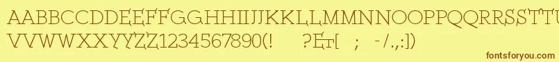 Ethserifethon Font – Brown Fonts on Yellow Background
