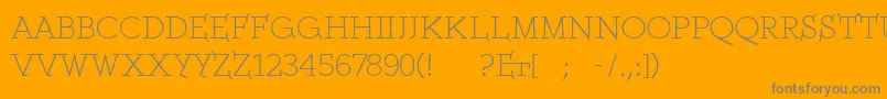 Ethserifethon Font – Gray Fonts on Orange Background
