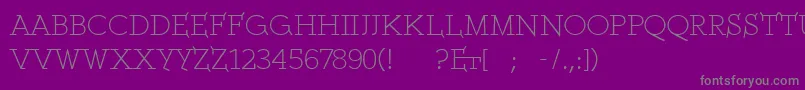 Ethserifethon Font – Gray Fonts on Purple Background