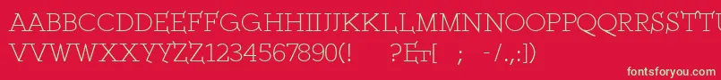 Ethserifethon Font – Green Fonts on Red Background