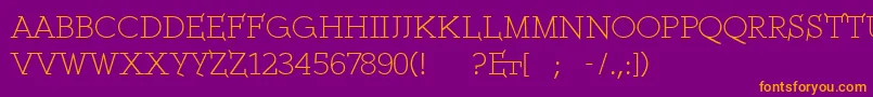 Ethserifethon Font – Orange Fonts on Purple Background