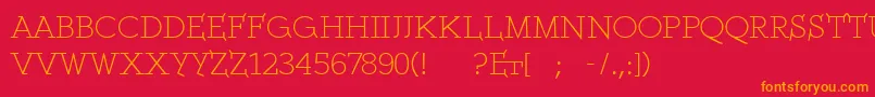 Ethserifethon Font – Orange Fonts on Red Background