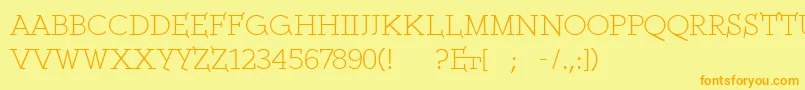 Ethserifethon Font – Orange Fonts on Yellow Background