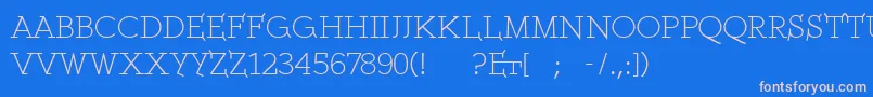 Ethserifethon Font – Pink Fonts on Blue Background