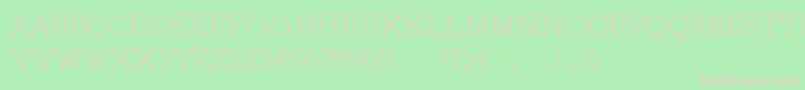 Ethserifethon Font – Pink Fonts on Green Background