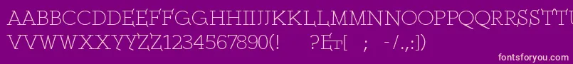 Ethserifethon Font – Pink Fonts on Purple Background