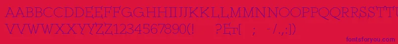 Ethserifethon Font – Purple Fonts on Red Background