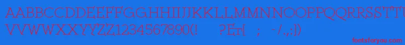 Ethserifethon Font – Red Fonts on Blue Background