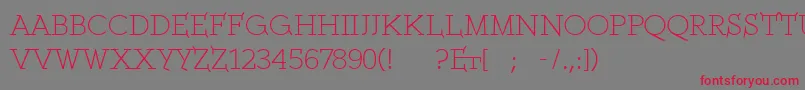 Ethserifethon Font – Red Fonts on Gray Background