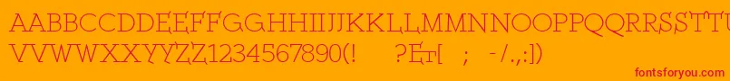 Ethserifethon Font – Red Fonts on Orange Background