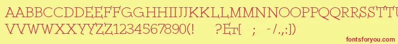Ethserifethon Font – Red Fonts on Yellow Background