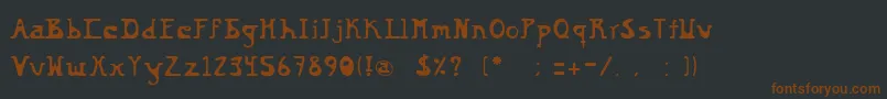 Шрифт Bikinny – коричневые шрифты на чёрном фоне