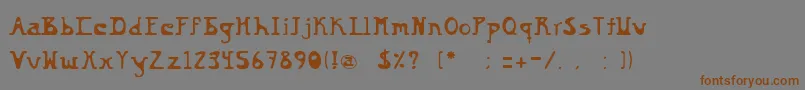 Шрифт Bikinny – коричневые шрифты на сером фоне