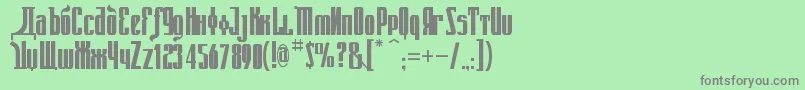 KremlinEmperorBold Font – Gray Fonts on Green Background