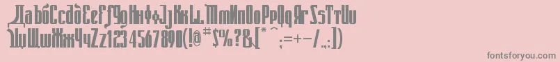 KremlinEmperorBold-Schriftart – Graue Schriften auf rosa Hintergrund