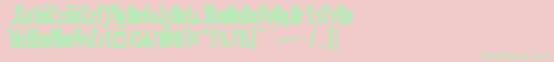 KremlinEmperorBold-Schriftart – Grüne Schriften auf rosa Hintergrund