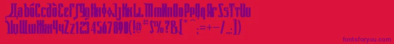 KremlinEmperorBold Font – Purple Fonts on Red Background