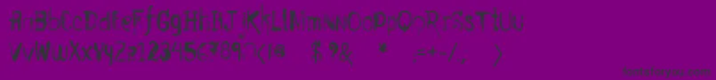 Vtksentulho Font – Black Fonts on Purple Background