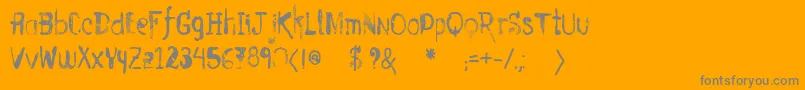 Vtksentulho Font – Gray Fonts on Orange Background