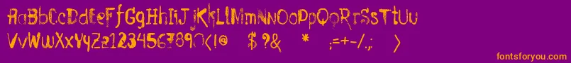 Vtksentulho Font – Orange Fonts on Purple Background