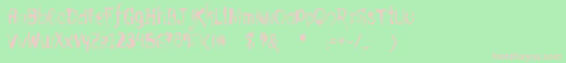 Vtksentulho Font – Pink Fonts on Green Background