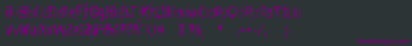フォントVtksentulho – 黒い背景に紫のフォント