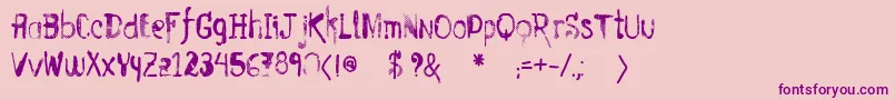 Vtksentulho Font – Purple Fonts on Pink Background