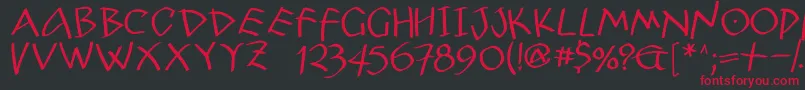 Petra Font – Red Fonts on Black Background