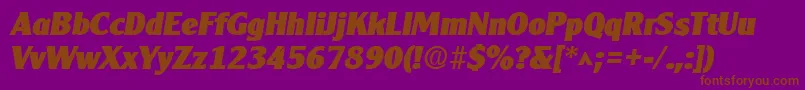 ClearlyGothicHeavyItalic Font – Brown Fonts on Purple Background
