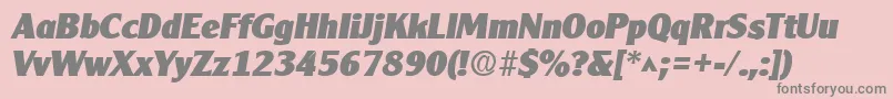 ClearlyGothicHeavyItalic Font – Gray Fonts on Pink Background