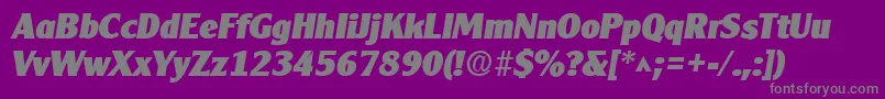 ClearlyGothicHeavyItalic Font – Gray Fonts on Purple Background