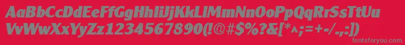 ClearlyGothicHeavyItalic Font – Gray Fonts on Red Background