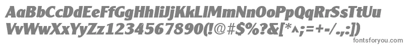 フォントClearlyGothicHeavyItalic – 灰色のフォント