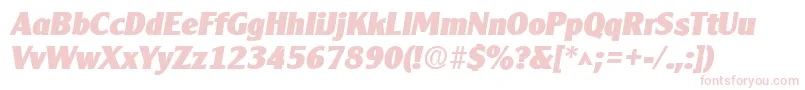 ClearlyGothicHeavyItalic Font – Pink Fonts on White Background