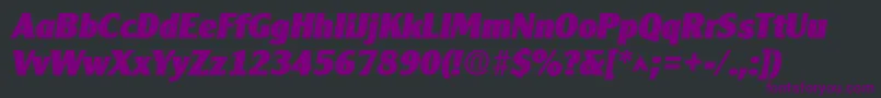 ClearlyGothicHeavyItalic Font – Purple Fonts on Black Background