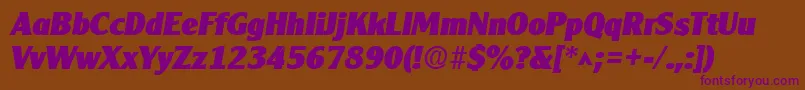 ClearlyGothicHeavyItalic Font – Purple Fonts on Brown Background