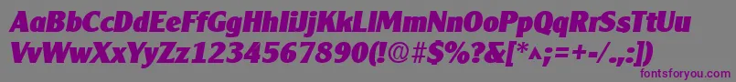 Шрифт ClearlyGothicHeavyItalic – фиолетовые шрифты на сером фоне