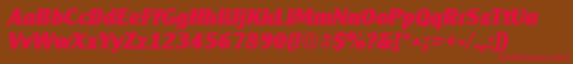 ClearlyGothicHeavyItalic Font – Red Fonts on Brown Background
