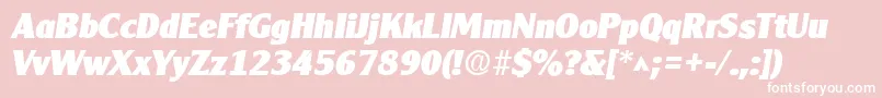 ClearlyGothicHeavyItalic Font – White Fonts on Pink Background