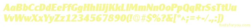 ClearlyGothicHeavyItalic Font – Yellow Fonts on White Background