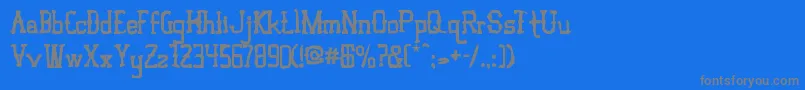 VloderstoneAntique3 Font – Gray Fonts on Blue Background