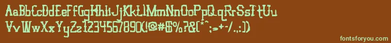 Шрифт VloderstoneAntique3 – зелёные шрифты на коричневом фоне