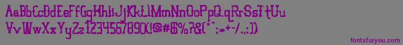 Шрифт VloderstoneAntique3 – фиолетовые шрифты на сером фоне