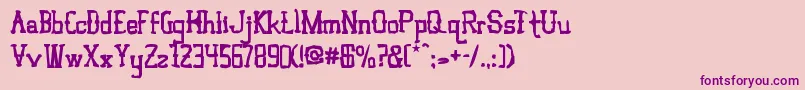 VloderstoneAntique3 Font – Purple Fonts on Pink Background