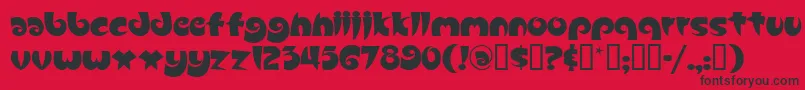 Slugfest Font – Black Fonts on Red Background