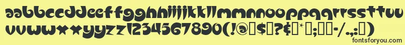 Slugfest Font – Black Fonts on Yellow Background