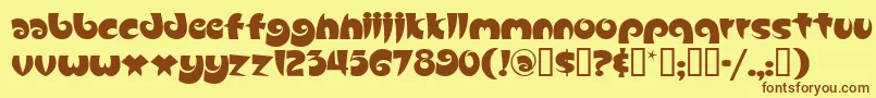 Slugfest Font – Brown Fonts on Yellow Background